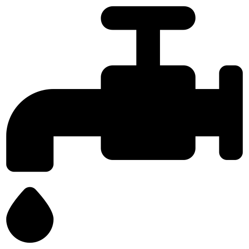 Faucet icon representing kitchen and bathroom water tap