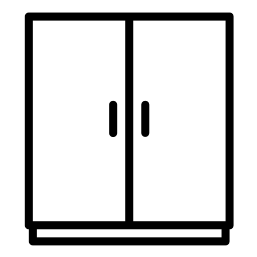 Wardrobe icon representing storage and closet space