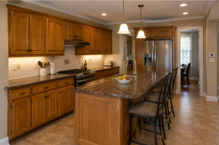 River Oaks Kitchen Renovation Before River Oaks kitchen renovation before remodeling in Oakville